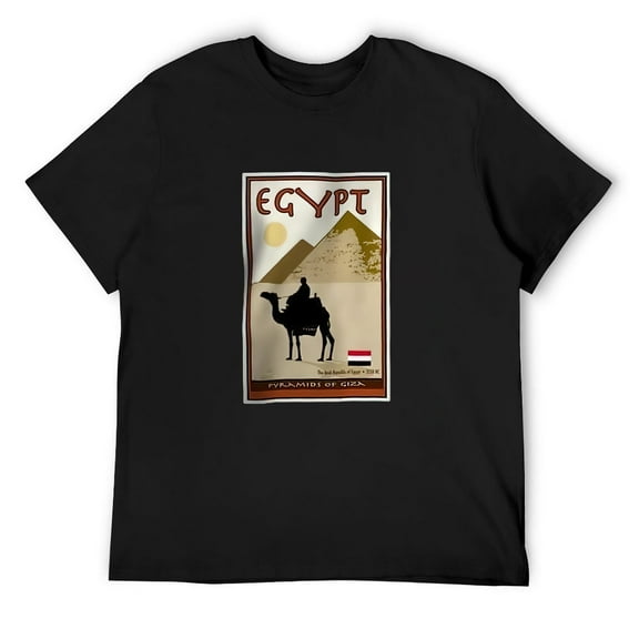 Mens Egypt Dark T Shirt Graphic Shirt Black Small