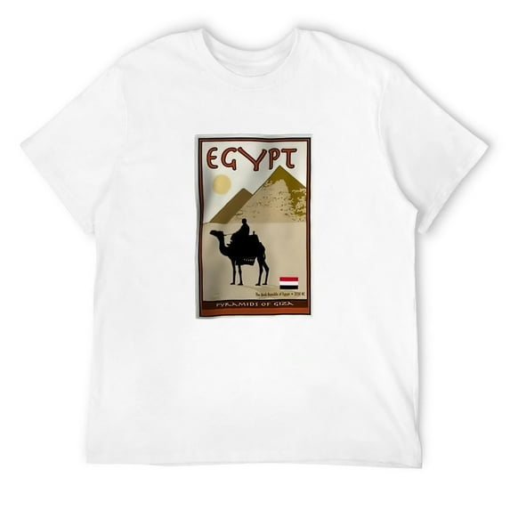 Mens Egypt Dark T Shirt Graphic Shirt White Medium