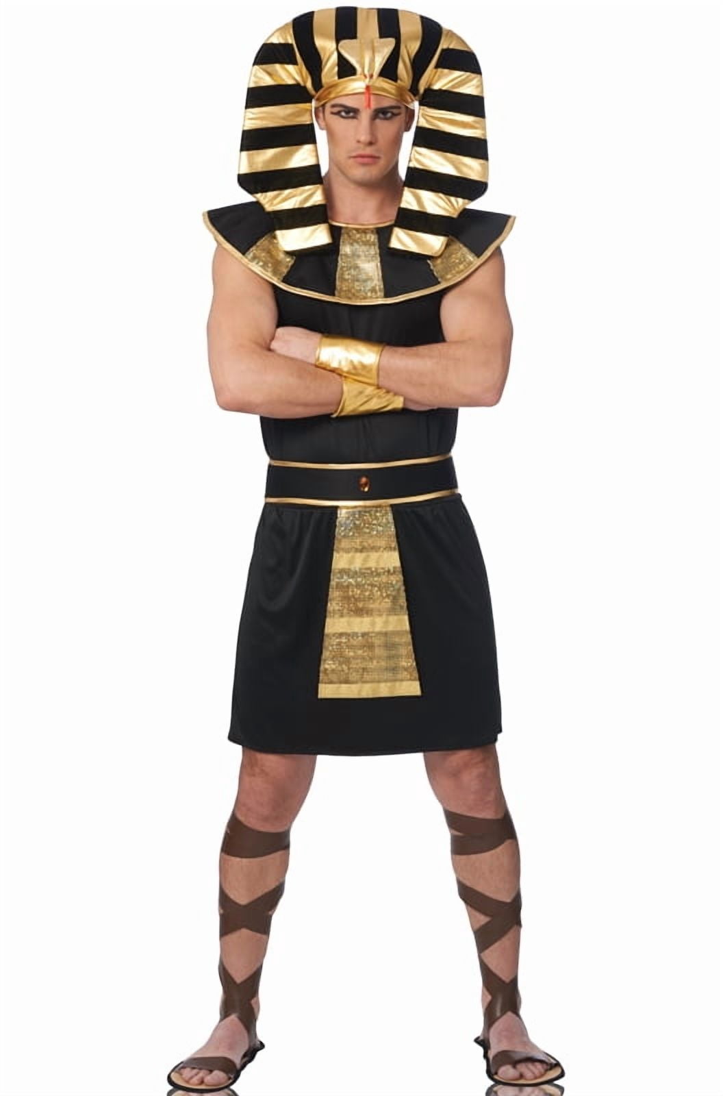 Atosa Ägypter-Kostüm Für Jungen – Größe 10-12, Schwarz/gold, Mit Gürtel & Kopfbedeckung