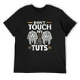 thumbnail image 1 of Mens Egyptology Ancient Egypt Egyptologist Dont Touch My Tuts Round Neck T-Shirt Black Medium, 1 of 5