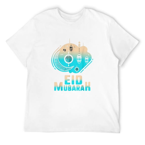 Mens Eid Mubarak For Kids Happy Eid Eid Muslim Holiday Arab Islam T-Shirt White Medium