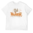 thumbnail image 1 of Mens Eid Mubarak Shirt Eid Al Fitr Islamic Holidays Muslim Kids T Shirt White Small, 1 of 5
