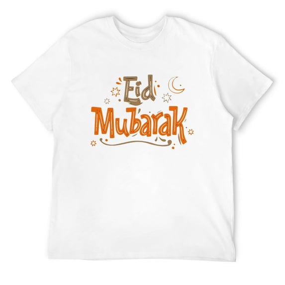 Mens Eid Mubarak Shirt Eid Al Fitr Islamic Holidays Muslim Kids T Shirt White Small