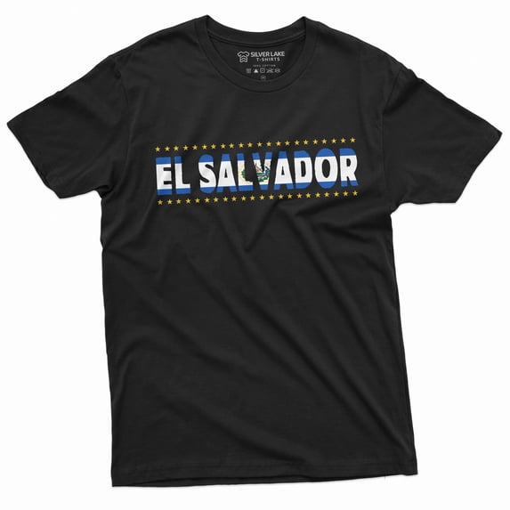 Mens El Salvador T-Shirt Flag Patriotic Gifts Salvadori Coat Of Arms Gifts For Him Her (3X-Large Black)