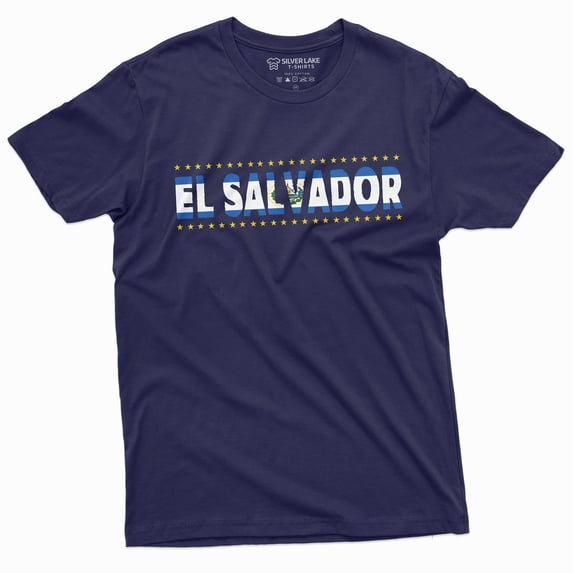 Mens El Salvador T-Shirt Flag Patriotic Gifts Salvadori Coat Of Arms Gifts For Him Her (Small Navy Blue)