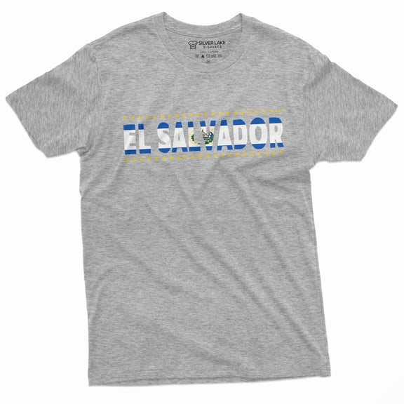 Mens El Salvador T-Shirt Flag Patriotic Gifts Salvadori Coat Of Arms Gifts For Him Her (XX-Large Grey)
