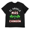 thumbnail image 1 of Mens El abuelo más guapo y Chingón Mexican Grandpa Mexico Spanish T-Shirt Black, 1 of 5