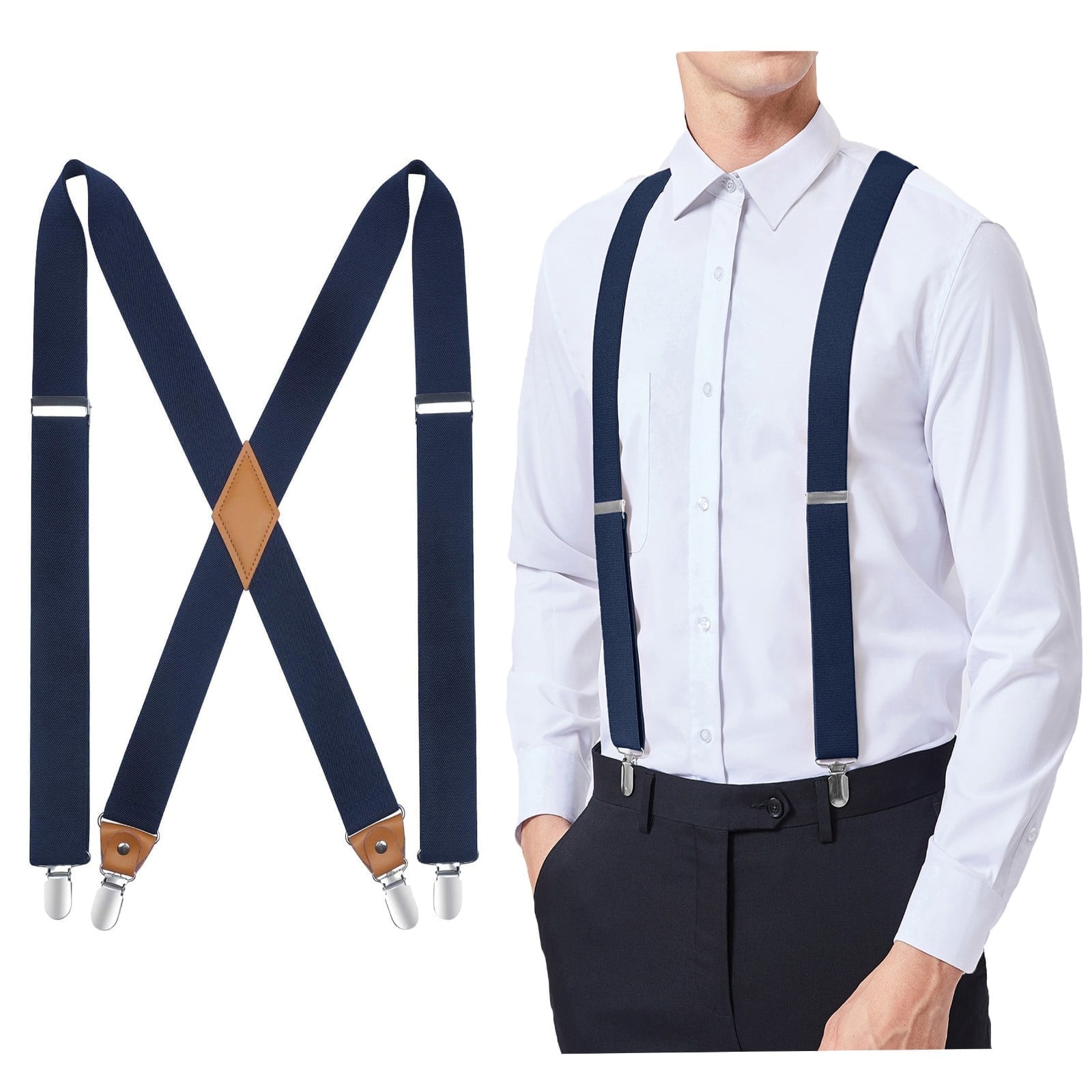 Mens Elastic Suspenders Adjustable X Back With Strong 4 Clips For Work mens-elastic-suspenders-adjustable-x-back-with-strong-4-clips-for-work