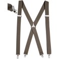 thumbnail image 1 of Mens Elastic X Back No Slip "Pin Clip" Straight Clip Suspenders - Olive(Regular, 46" Long), 1 of 5