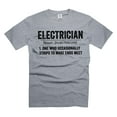 thumbnail image 1 of Mens Electrician T-shirt Electrician Definition Shirt Father's Day Electrician Shirts (XX-Large Grey), 1 of 6