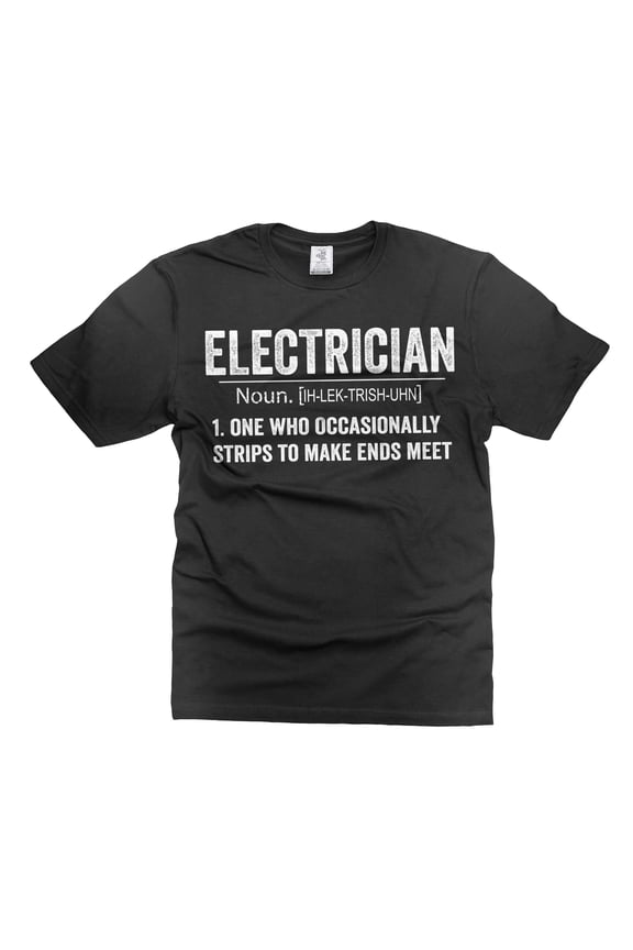 Mens Electrician T-shirt Electrician Definition Shirt Father's Day Electrician Shirts