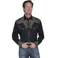 thumbnail image 1 of Mens Elegant Scroll Western Shirt, Black - Extra Large, 1 of 1