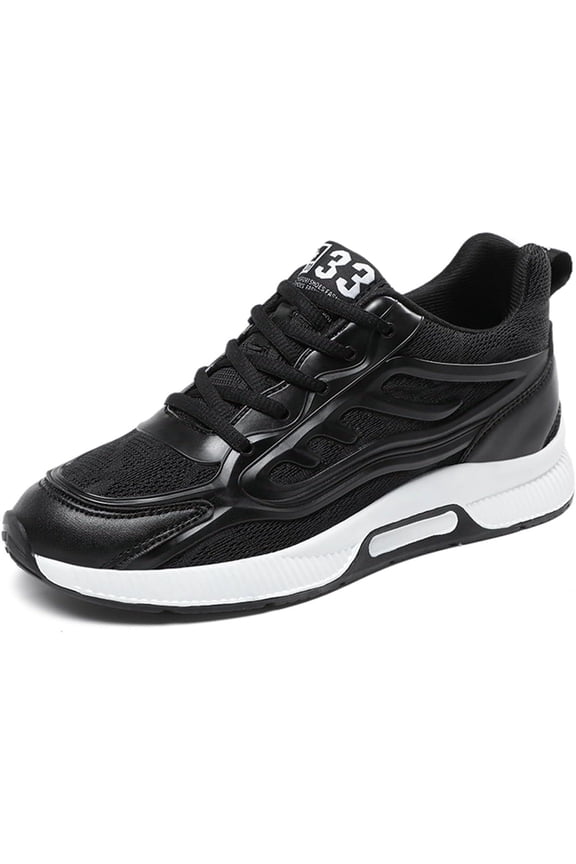 Mens Elevator Sneakers 2.36 Inch Invisible Height Increasing Taller Lifting Shoes Lace up Elevator Shoes Hidden Heel Trainers Fashion Sneakers