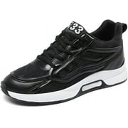 Mens Elevator Sneakers 2.36 Inch Invisible Height Increasing Taller Lifting Shoes Lace up Elevator Shoes Hidden Heel Trainers Fashion Sneakers