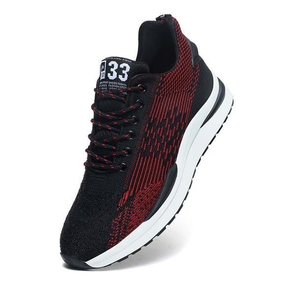 Mens Elevator Sneakers Invisible Height Increasing Elevator Shoes cloud runners 2.4" boost Taller Lightweight Breathable Mesh Upper Hidden Heel Trainers Lace-up Sports Shoes Red 41