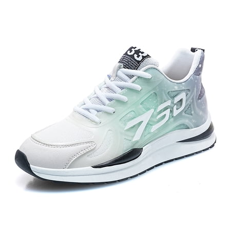 Mens Elevator Sneakers Invisible Height Increasing Elevator Shoes cloud runners 2.4" boost Taller Lightweight Breathable Mesh Upper Hidden Heel Trainers Lace-up Sports Shoes Green 40