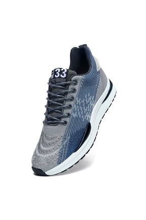Mens Elevator Sneakers Invisible Height Increasing Elevator Shoes cloud runners 2.4" boost Taller Lightweight Breathable Mesh Upper Hidden Heel Trainers Lace-up Sports Shoes Blue 41