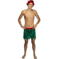 thumbnail image 1 of Mens' Elf Boxer Shorts w/ Hat Crushed Velvet Underwear, 1 of 7