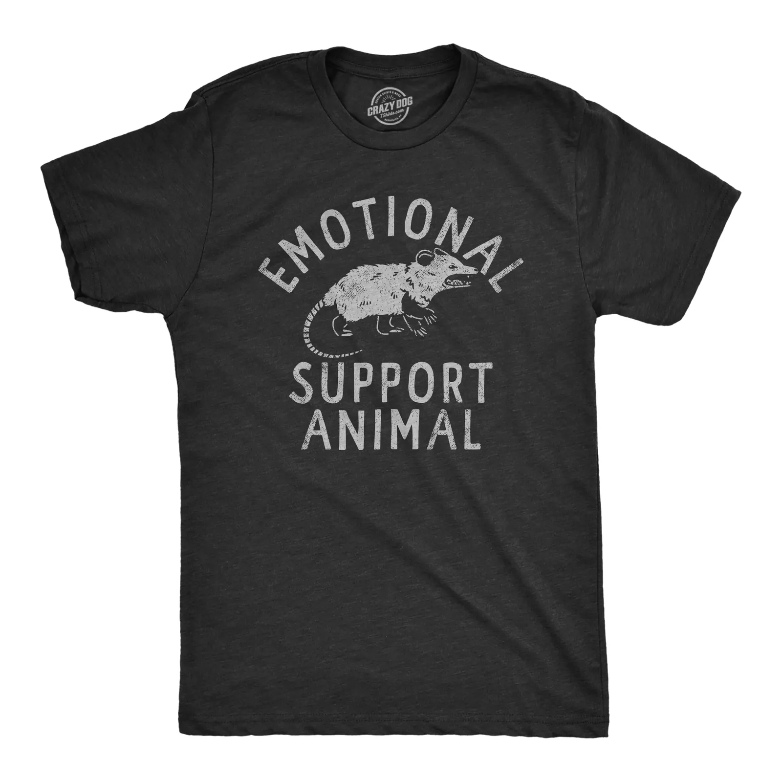 Mens Emotional Support Animal T Shirt Funny Mean Possum Joke Tee For 