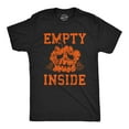 thumbnail image 1 of Mens Empty Inside T Shirt Funny Halloween Rotting Jack O Lantern Tee for Guys Graphic Tees, 1 of 9