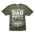 thumbnail image 1 of Mens Engineer T-shirt Engineer Dad Shirt Father's Day Engineer Shirt Dad Raises An Engineer Shirt (Medium Military Green), 1 of 6