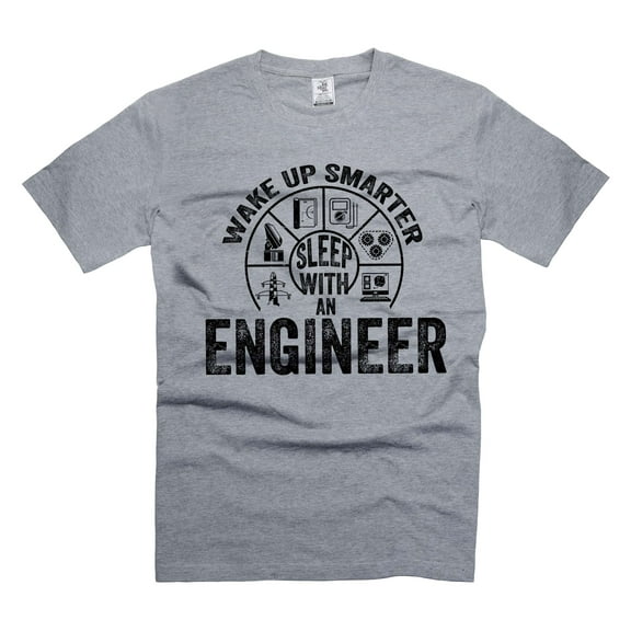 Mens Engineer T-shirt Funny Engineer Shirt Engineer Joke Shirt Sleep With An Engineer Shirt (X-Large Grey)
