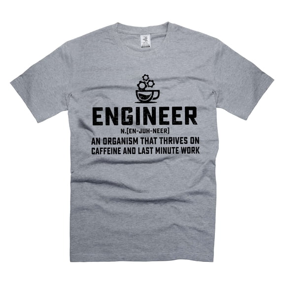 Mens Engineer T-shirt Funny Engineer Shirts Engineer Joke T-Shirt Engineer Gift Ideas Shirt For Men (Large Grey)