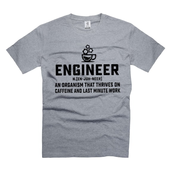 Mens Engineer T-shirt Funny Engineer Shirts Engineer Joke T-Shirt Engineer Gift Ideas Shirt For Men (X-Large Grey)