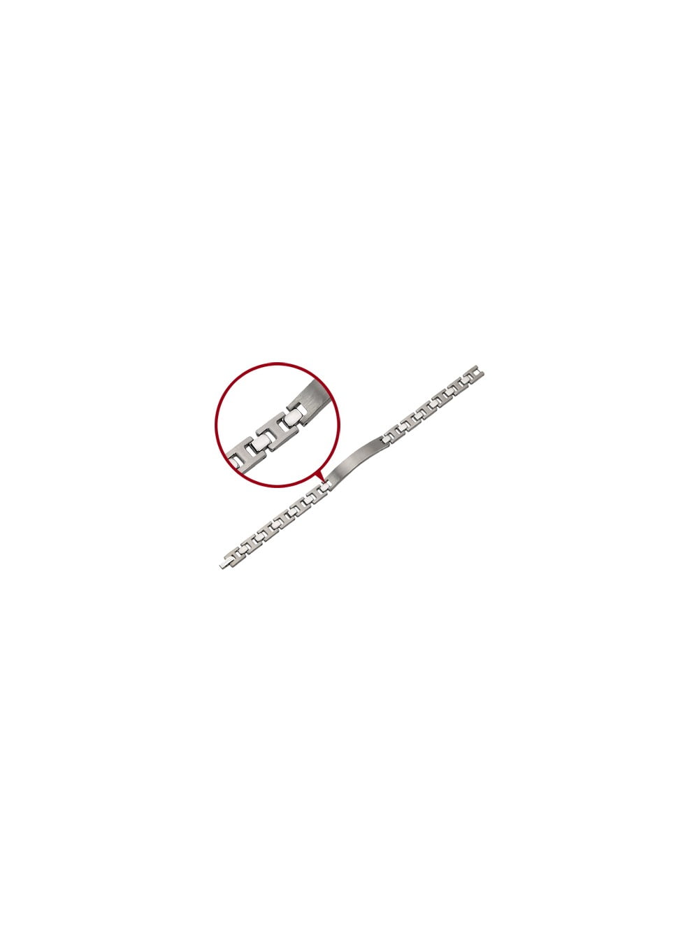 Gem & Harmony Mens Engraveable Bracelet in Titanium 8.5 inch for Men
