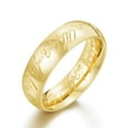 thumbnail image 1 of Mens Engraved 24K Gold Plated Stainless Steel Titanium Ring Durable Fashion Jewelry Accessory Lord of the Rings Style, 1 of 3