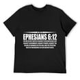 thumbnail image 1 of Mens Ephesians 6:12 Christian Bible Verse Sweatshirt Black, 1 of 5