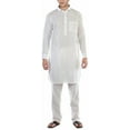 thumbnail image 1 of Mens Ethnic Handmade Cotton Linen Kurta Pajama Set, 1 of 3