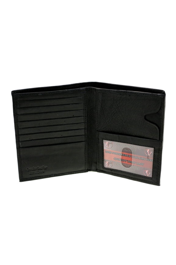 Mens Euro Hipster Wallet Large Bifold Genuine Leather Quick Access Card Slot New