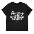 thumbnail image 1 of Mens Every Second of Life Christian Religious Quote Praising God T-Shirt Black 4X-Large, 1 of 5
