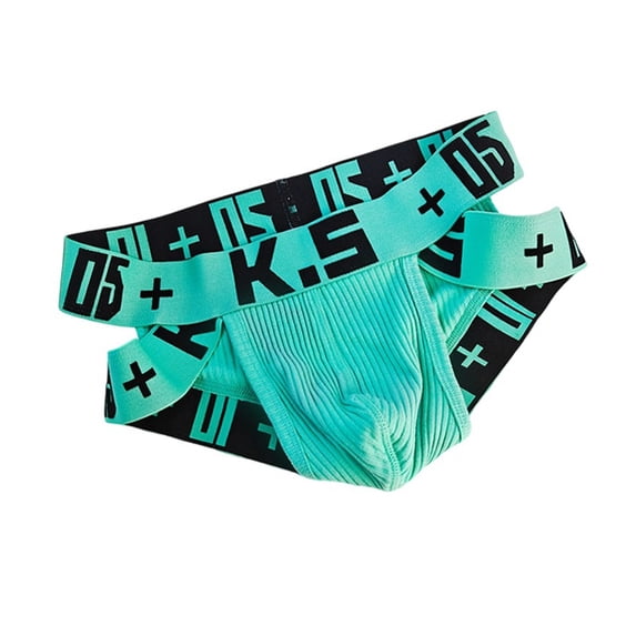 Mens Everyday Comfort Low Rise Briefs with Letter Print for Summer Sports Casual Wear Men’s Underwear Men, M, Green