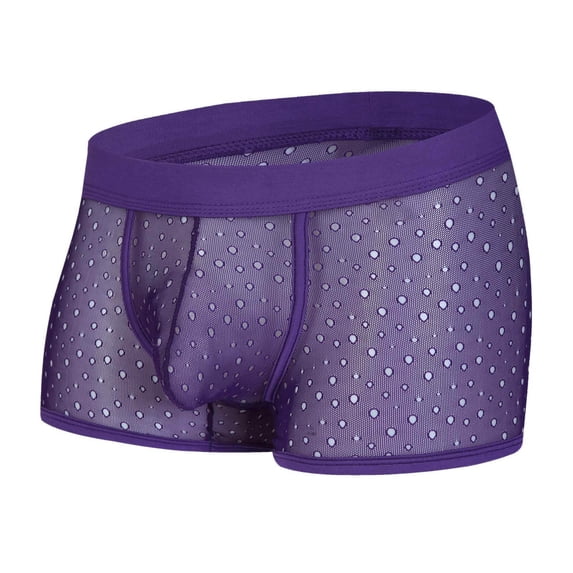 Mens Everyday Nylon Knit Briefs for Men Comfortable Solid Tone Underwear Pant with Breathable Design Soft for Daily Wear Purple L