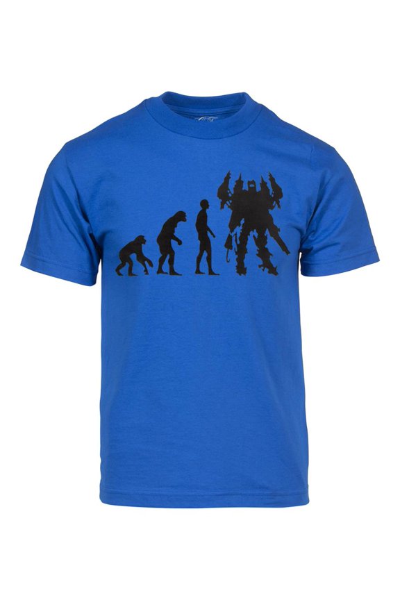 Mens Evolution of Mecha Short-Sleeve T-Shirt - Roya - Medium