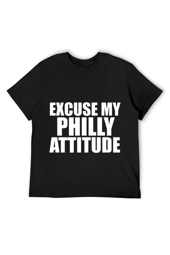 Mens Excuse My Philly Attitude Funny Philadelphia Proud Pride T-Shirt Black