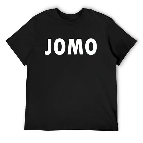 Mens Expressions - Jomo - Joy Of Missing Out Short Sleeve T-Shirt Black Small