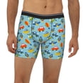 thumbnail image 1 of Mens Extended Length Boxer Briefs - Artoon Transport Underwear Boxer Briefs with Elastic Band, 1 of 5