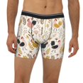 thumbnail image 1 of Mens Extended Length Boxer Briefs - Cartoon Chickens Underwear Boxer Briefs with Elastic Band, 1 of 5