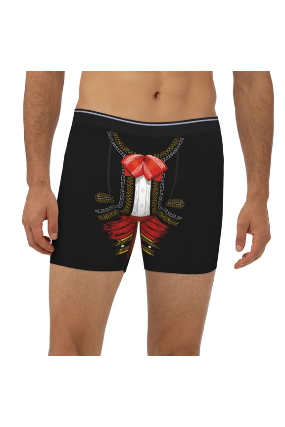 Mens Extended Length Boxer Briefs - Charro Suit Underwear Boxer Briefs with Elastic Band