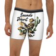 thumbnail image 1 of Mens Extended Length Boxer Briefs - Cowboy Playing Guitar Underwear Boxer Briefs with Elastic Band, 1 of 5