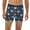 thumbnail image 1 of Mens Extended Length Boxer Briefs - Cute Christmas Tree Raccoon Underwear Boxer Briefs with Elastic Band, 1 of 5