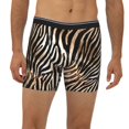 thumbnail image 1 of Mens Extended Length Boxer Briefs - Realistic Zebra Print Cool Underwear Boxer Briefs with Elastic Band, 1 of 5