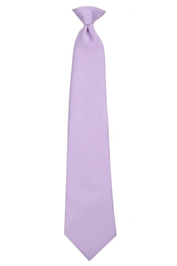 Mens Extra Long Big and Tall XL Solid Color Clip On Easy to Remove Clip Necktie Ties