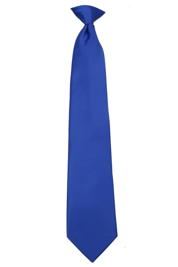 Mens Extra Long Big and Tall XL Solid Color Clip On Easy to Remove Clip Necktie Ties