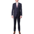 thumbnail image 1 of Mens Extra Slim Fit Solid Navy Blue Two Button Wool Suit, 1 of 4