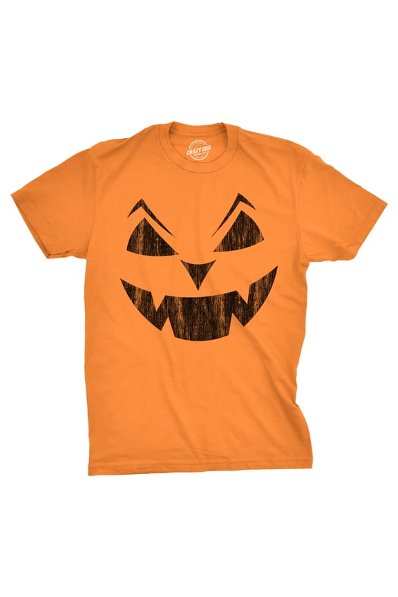 Mens Eyebrows Earl Pumpkin T Shirt Funny Halloween Jack O Lantern Evil Smile Tee for Guys Graphic Tees