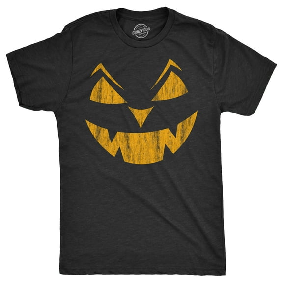 Mens Eyebrows Earl Pumpkin T Shirt Funny Halloween Jack O Lantern Evil Smile Tee for Guys Graphic Tees